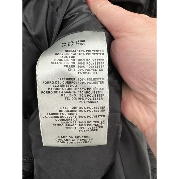 Levis Soft Sherpa Lined Hood Diamond Quilted Parka Jacket Womens XL Black - Picture 8 of 16